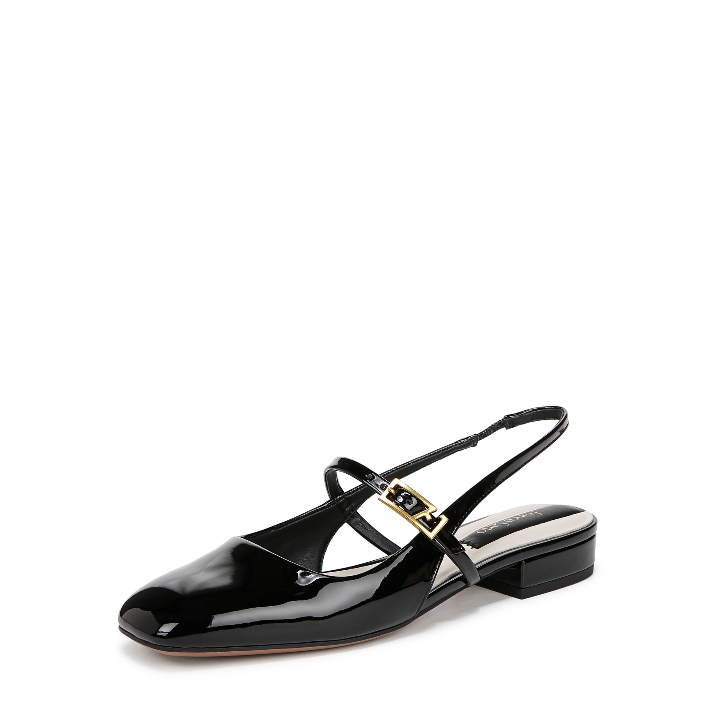 Franco Sarto Womens Destin Ballet Flat Black Patent 6 W
