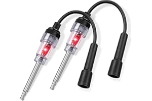 NYTKL 2PCS Inline Spark Plug Tester, Straight Boot Engine Ignition Coil Tester, Internal/External Engine Checker Armature Diagnostic Detector for Automobile Motorcycle Lawn Mower