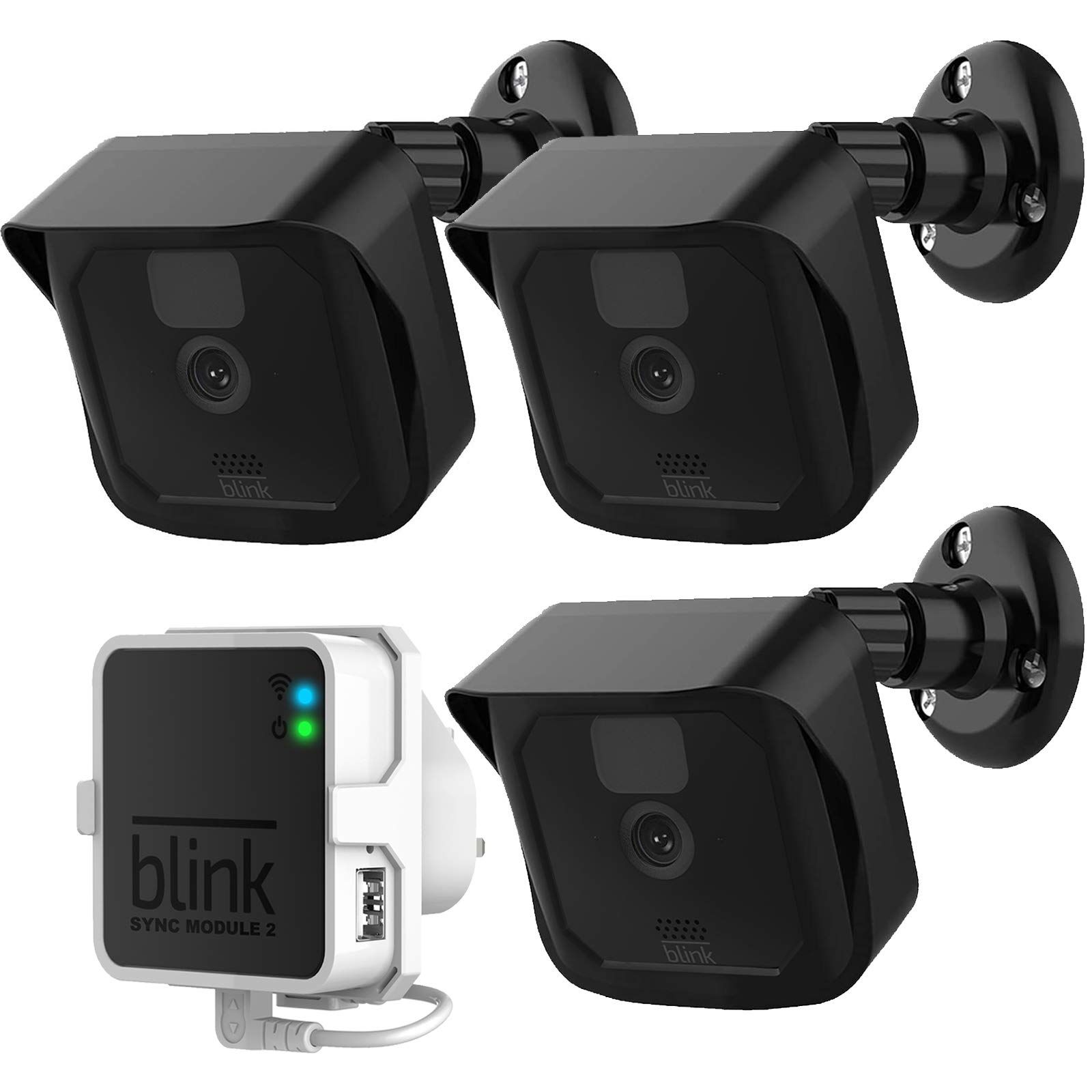Blink Camera Mount(ONLY MOUNT), 3 Pack Plastic Cover/Bracket with Blink Sync Module Outlet Wall Mount for Blink Outdoor/Indoor Cameras Security System (Blink 3+1)