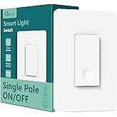 TREATLIFE Single Pole Smart Light Switch, 2.4Ghz Smart Switch Wi-Fi Light Switch, Compatible with Alexa and Google Assistant,