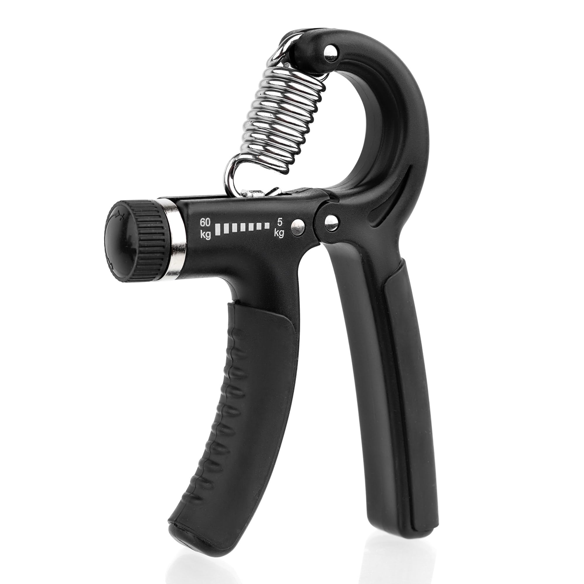 NORDFIT Grip Trainer - Adjustable Hand Gripper (5-60kg) - Forearm Strengthener & Hand Exerciser for Men and Women - Ergonomic, Portable, and Durable. Athletes, Musicians and Inujury recovery (Black)
