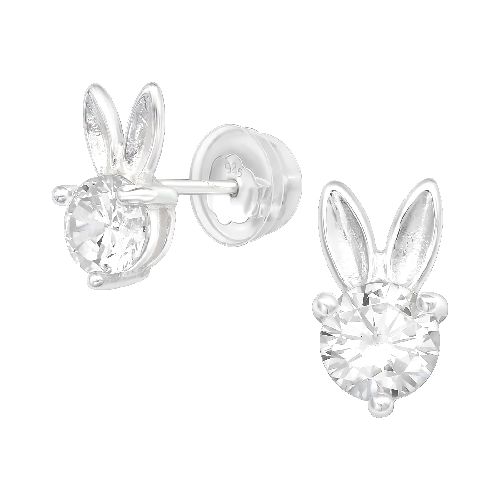 925 Sterling Silver Rabbit Stud Earrings for Women & Girls – Everyday Jewellery Gift Boxed