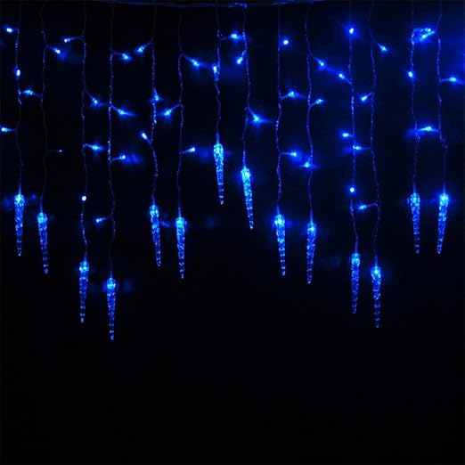 Buoceans 216 Led 5m Eisregeneiszapfen Lichter Led Lichtervorhang Lichter Weihnachtsdeko Weihnachtsbeleuchtung Deko Christmas Innen Und Aussen Led