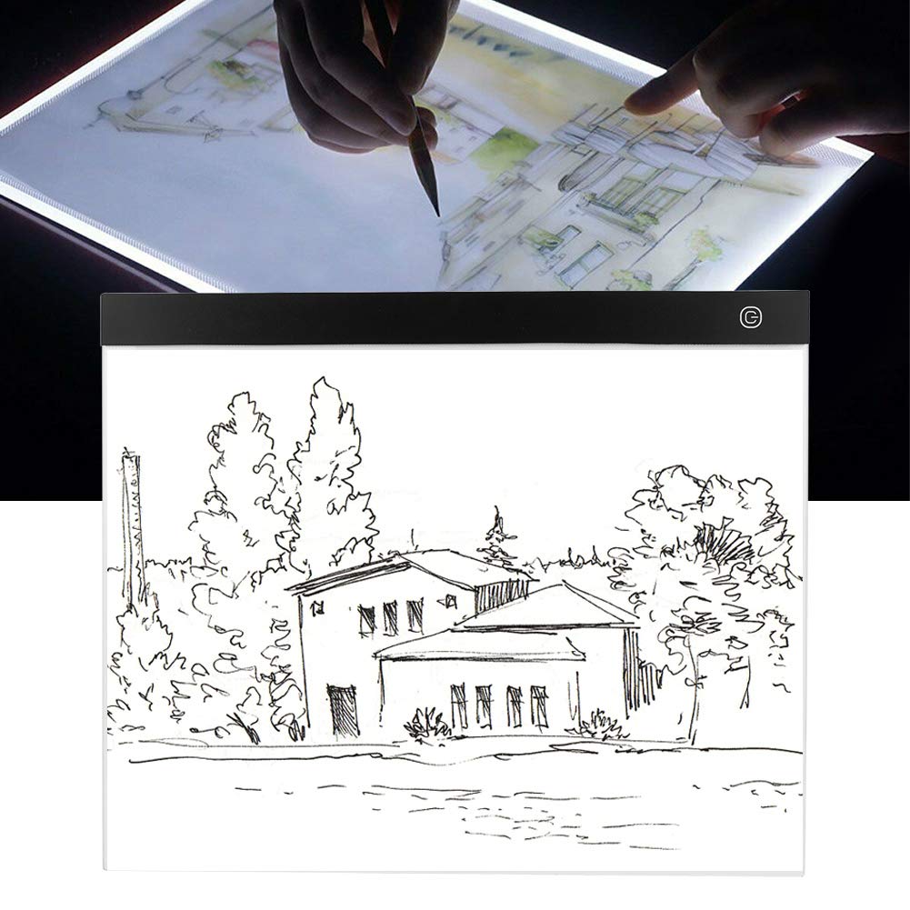 Simlug A3 Light Box, Portable LED Copying Board for Drawing, Streaming Sketching, Animation Stenciling, Highly Transparent Acrylic Panel, Intelligent Brightness Memory, Uniform Eye Protection