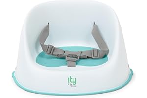 Ingenuity: ity by Ingenuity Simplicity Seat Easy-Clean Baby Booster Feeding Chair, 3-Point Harness, Washable Removable Straps - Teal