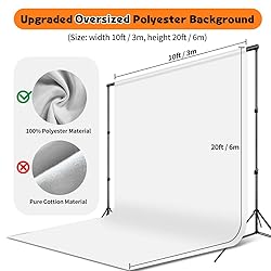 YAYOYA White Backdrop for Photoshoot, 10x20 ft