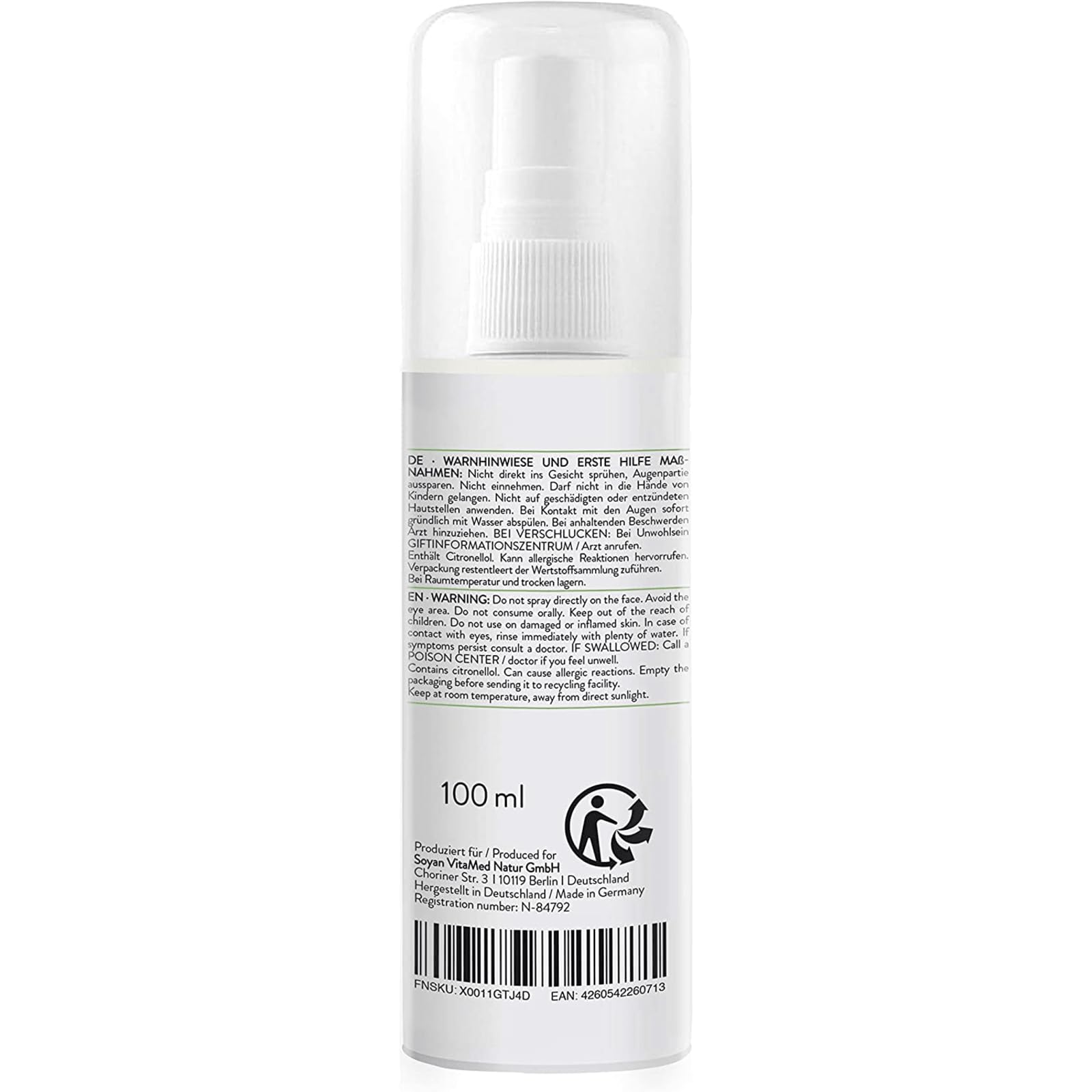 AVURO Mückenschutz Spray 100ml, langanhaltender Schutz vor Insekten, 100% pflanzlicher Wirkstoff Eucalyptus Citriodora Öl, DEET-frei 9