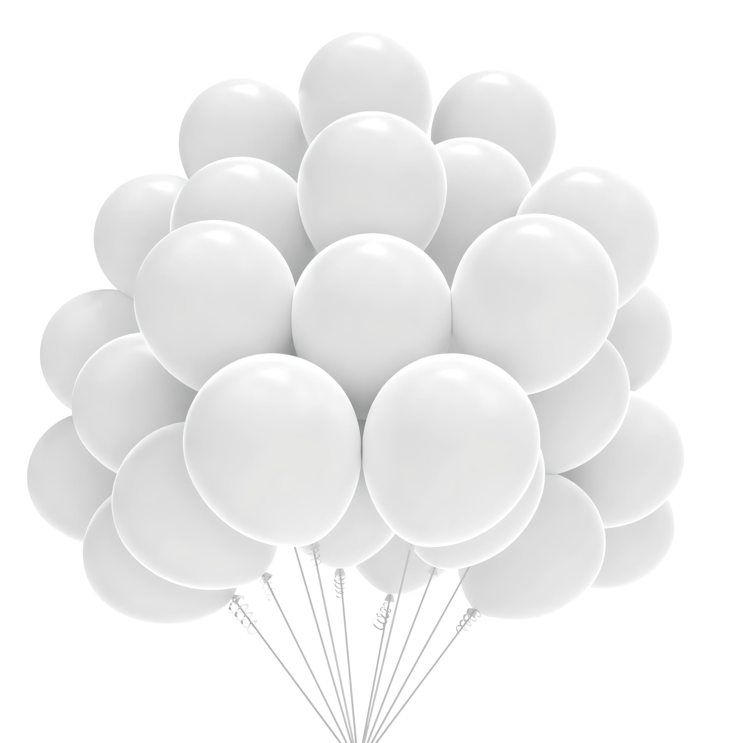 Artier 50 Biodegradable White Balloons 10 Inch Large Eco-Friendly. Perfect for Kids Party, Baby Shower, Wedding, Anniversary. 50 Pack for Helium or Air Use