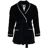 Ascentix Men's Velour Smoking Jacket with Satin Lining