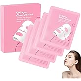 Collagen Glow Up Mask 2.0, Bio Collagen Face Mask, Firm Skin Deep Hydrating Masks for Wrinkle Reduction and Pore Minimization - Glow like Glass Skin
