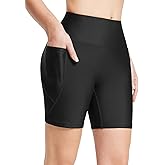 baleaf Women's 3"/5"/6"/8" High Waisted Swim Shorts Tummy Control Swimsuits Bottoms Modest Board Shorts UPF 50+