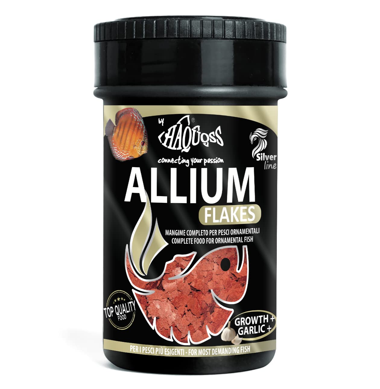 Haquoss Allium Flakes Garlic Fish Food for Discus 100ml/16gr