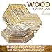 Silver Spoons PARTY DISPOSABLE 36 PC DINNERWARE SET | 18 Dinner Plates | 18 Salad or Dessert Plates | Heavy Duty Paper Plates | Hexagon Wood Design | for Upscale Wedding and Dining (Wood Collection – White/Gold)