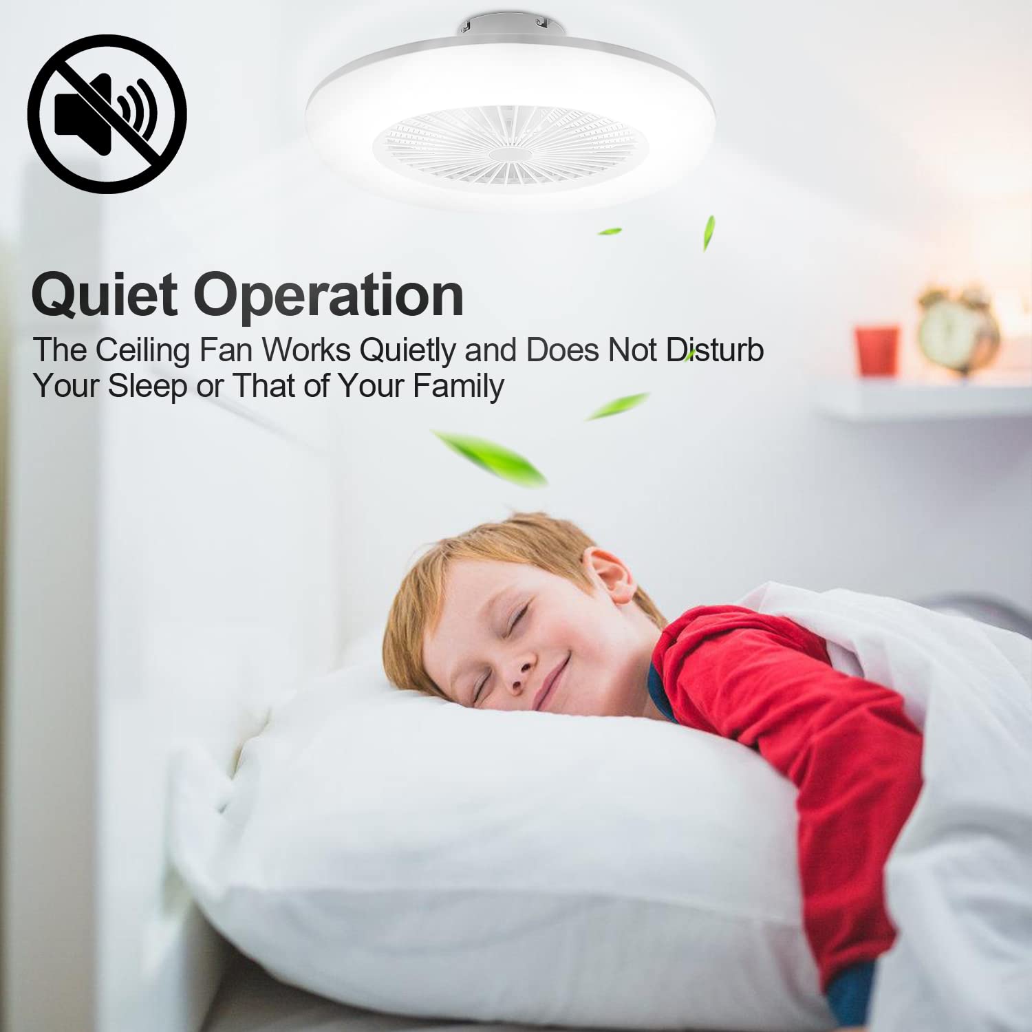 Hebitod 80W Ventilateur de plafond avec Lumière et Télécommande, LED Fan Plafonnier avec éclairage, 6 Vitesses de Vent, Température de Couleur Réglables, Timing, Mode été Hiver, Salon Chambre