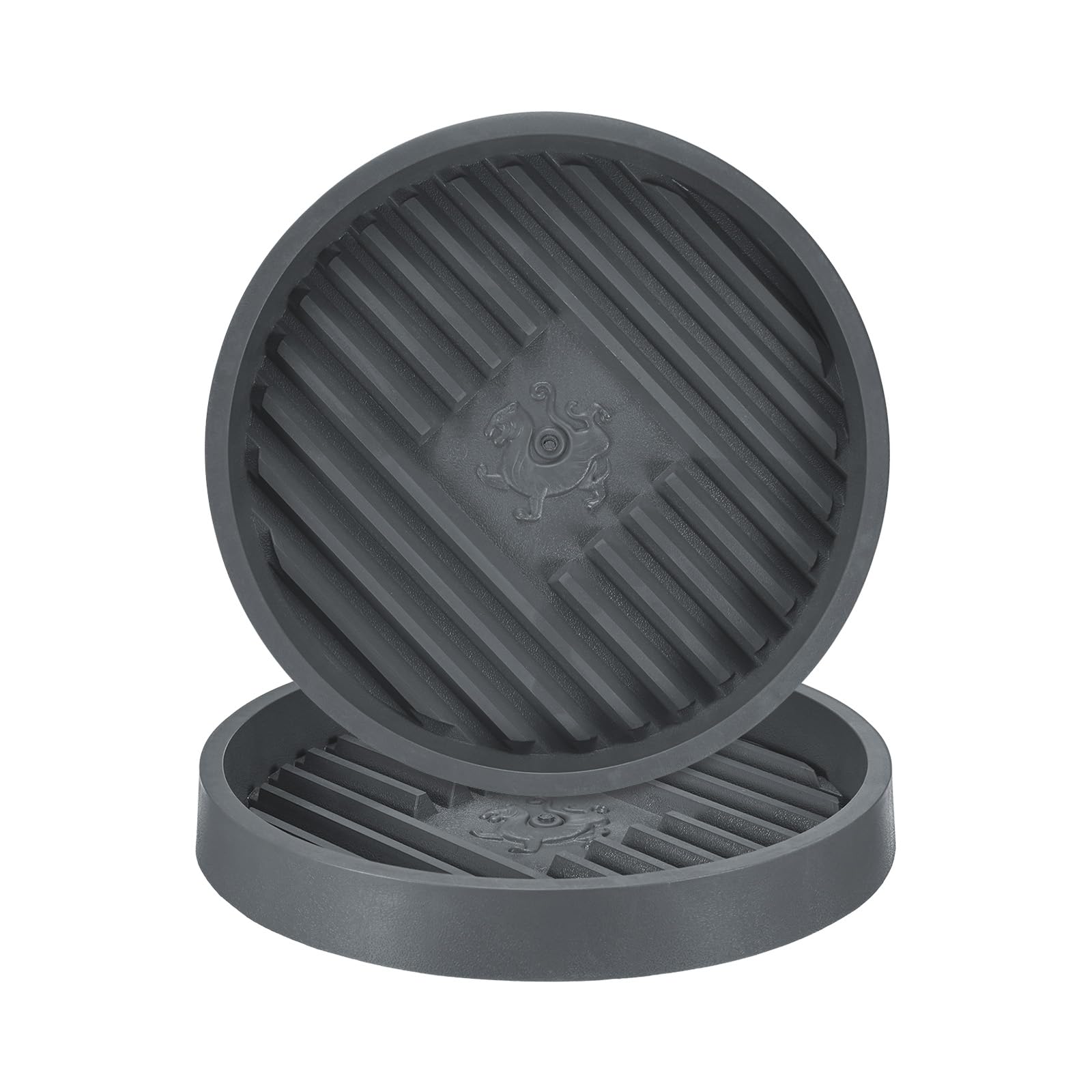 M METERXITY 2-Pack Plant Saucer, 8.7 Inch 22cm Flower Pot Saucers, Thicker Anti-Rot Root Plastic Plant Saucer for Indoor/Outdoor Potted Plant/Plant Water Catcher Tray [Cement Ash]