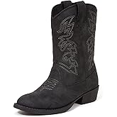 Deer Stags Ranch Kids' Cowboy Boots, Dark Gray