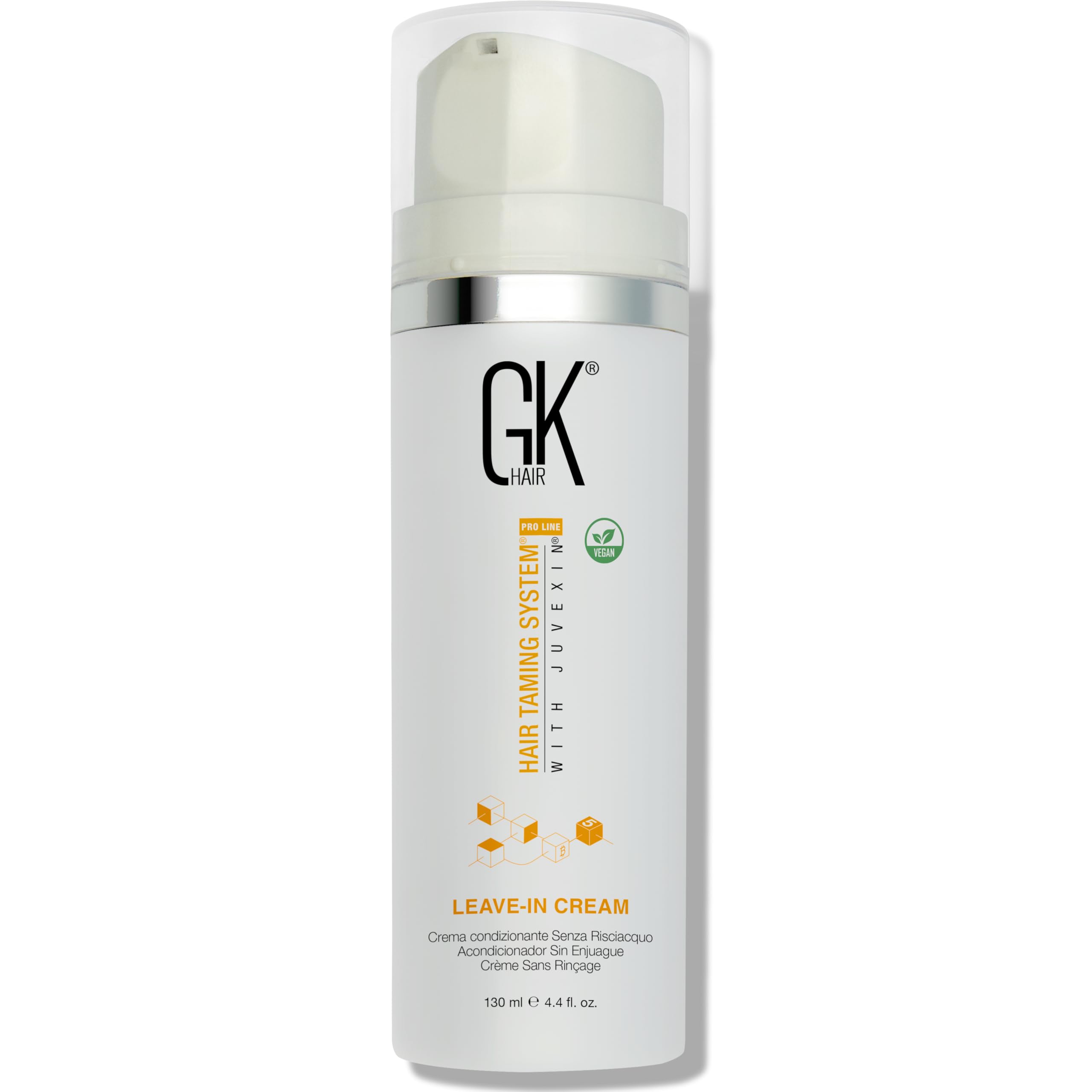 GK HAIR Keratin Leave In Conditioner Cream Dry Damaged Hair Hydrating Smoothing Moisturizing Frizz ease Control Sun and Pre Swim Protection- 130ml