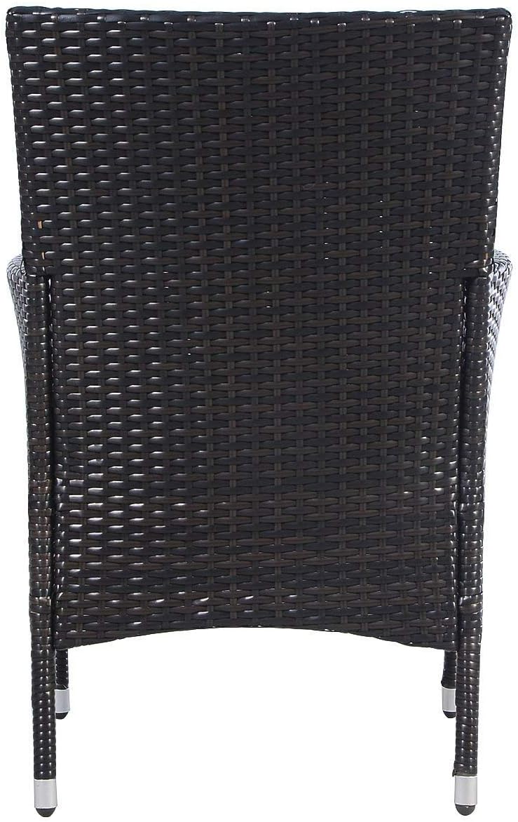 modern wicker outdoor furniture on Costway Hw51577 2 Pcs Patio Armchair Single Chair Outdoor Modern Wicker Rattan Pe Furniture Sofa Set W Cushions Brown Sofas Patio Seating