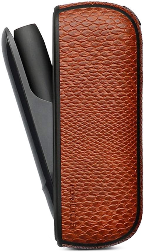 IQOS 3.0 Case, Leather Cover for IQOS,iQOS Electronic Cigarette Protective Holder,Brown
