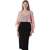 Hotshawl Capelets for women Chiffon Cape Shawls and Wraps for Evening Dress Wedding Capes Cover Up