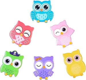 Owl Fridge Magnets Shinny Refrigerator Decorative Magnets 3D Cute Cartoon Funny Decoration for Locker Kitchen Office Whiteboards etc Suitable for Kids Toddlers and Adults