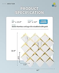 Art3d 10-Sheet Peel and Stick Backsplash for