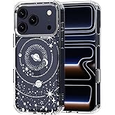 MOSNOVO for iPhone 17 Pro Case | Military Grade 6.6ft Drop Tested | Camera Control | Clear with Galaxy Design
