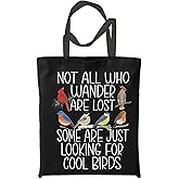 Chicimln Bird Lover Watcher Gifts For Women Canvas Tote Bags,Easily Distracted by Birds Reusable Grocery Shopping Bags