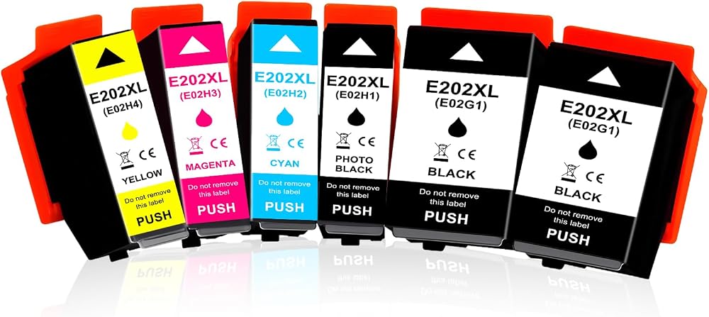 LeciRoba 202XL Ink Cartridges for Epson Expression Premium XP-6100 XP-6105 (6