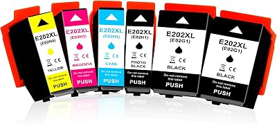 LeciRoba 202XL Ink Cartridges for Epson Expression Premium XP-6100 XP-6105 (6