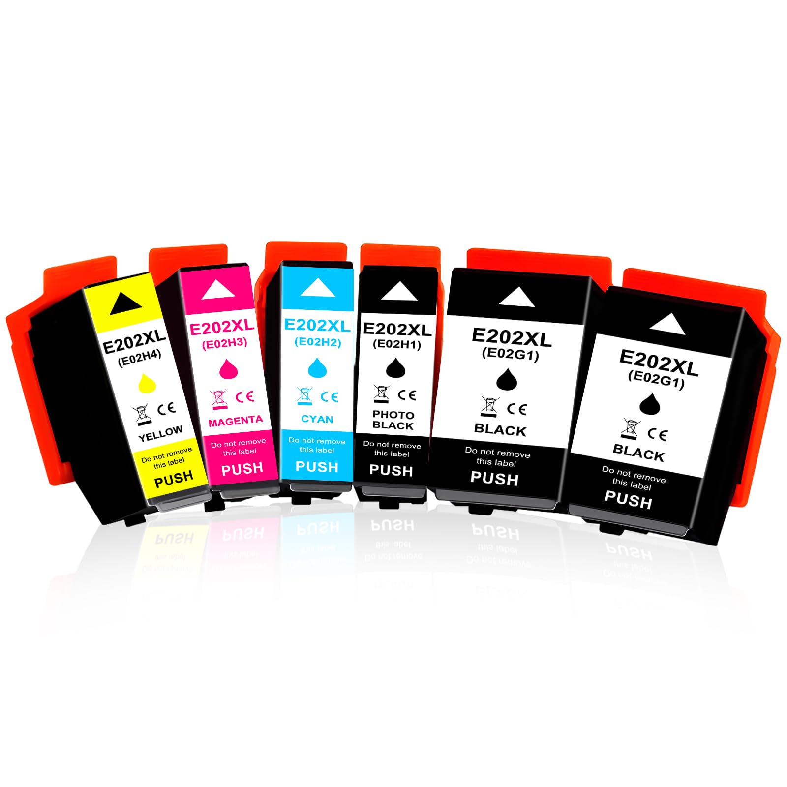 LeciRoba 202XL Ink Cartridges for Epson 202 Ink Cartridges for Epson Expression Premium XP-6100 XP-6105 XP-6005 XP-6000 Printer (6 PACK)