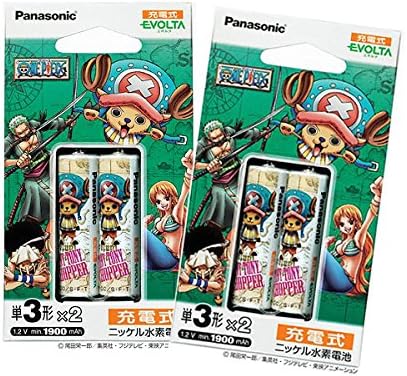 Amazon 充電池 単3 充電池 4本 Panasonic パナソニック Evolta 充電式 くり返し 約1800回 One Piece仕様 チョッパー シリアスバージョン 家電 カメラ