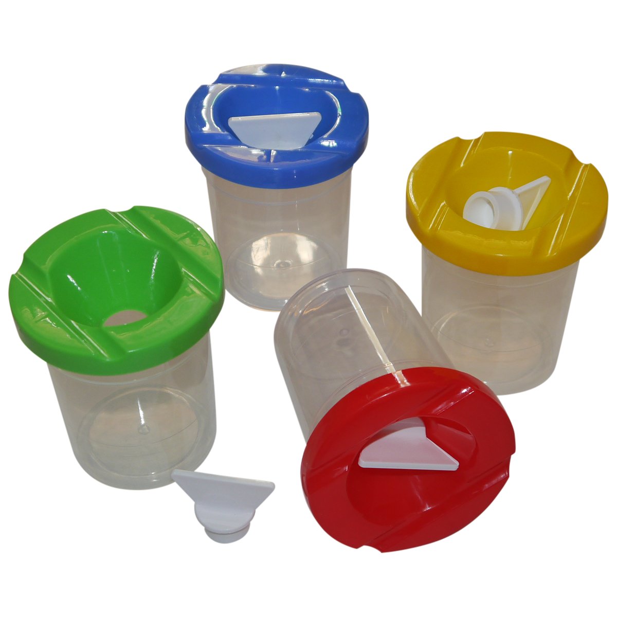 Art Straws AL320 Non Spill Paint Pots with Stoppers (4-Piece)