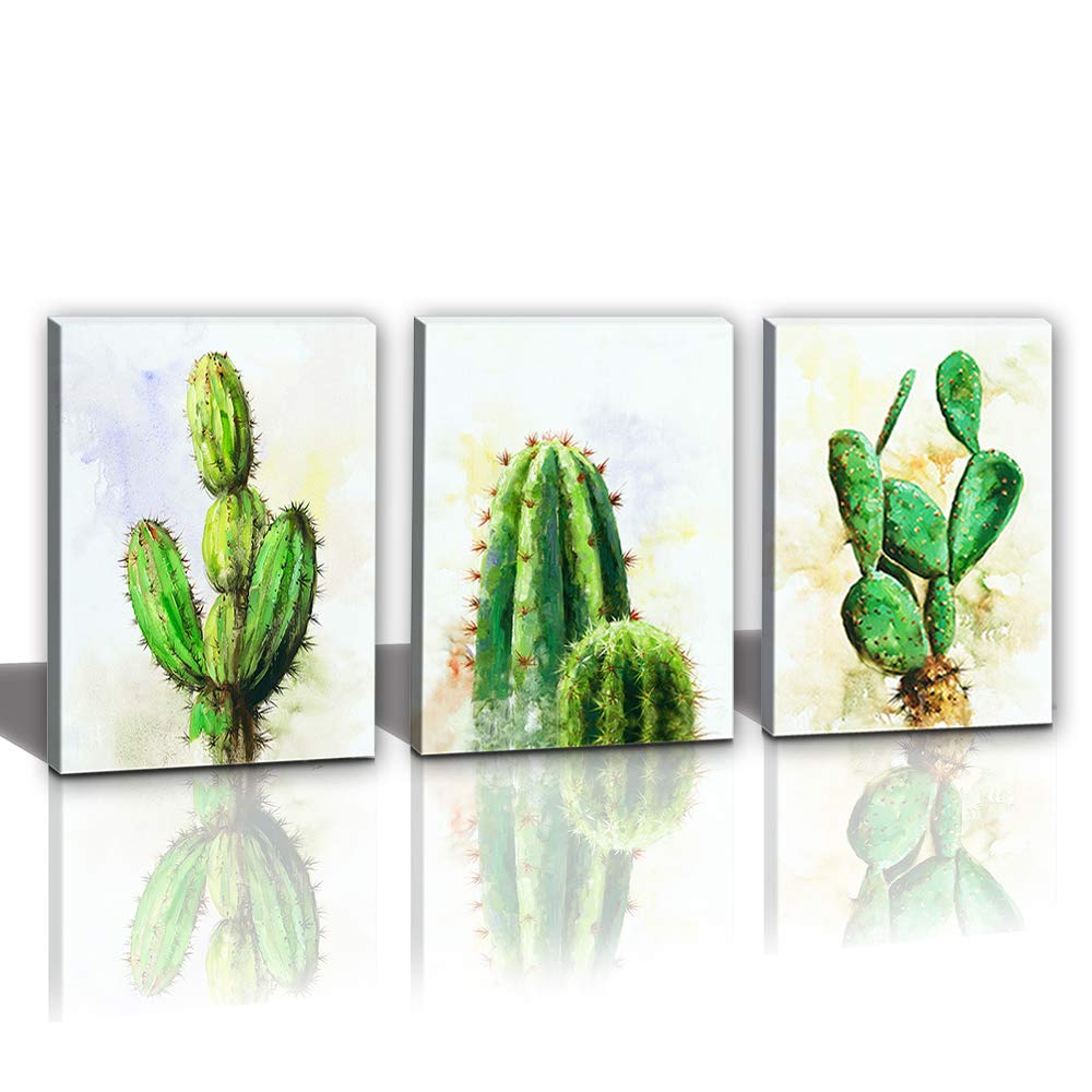 Canvas Wall Art Cactus Picture Canvas Prints Desert Plant Painting Stretched And Framed Ready To Hang For Home Office Buy Online In Cambodia At Cambodia Desertcart Com Productid 66516029
