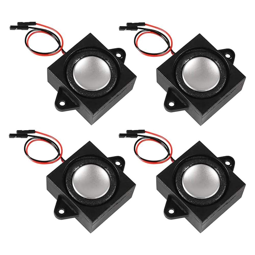 Tiardey 4PCS 3 Watt 8 Ohm Single Cavity Mini Speaker, Portable Small Speakers Speaker Connector Separating Interface For A Variety Of Small Electronic Projects