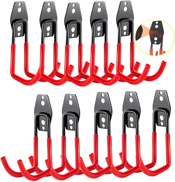 3H Garage Hook Heavy Duty 10 big J Tool Hooks Garage Hooks Wall Mount Heavy Duty Hooks