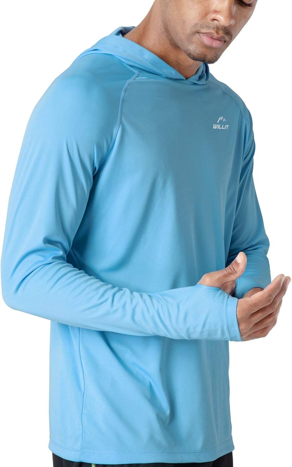 Willit Men's UPF 50+ Sun Protection Hoodie Shirt Long Sleeve SPF Fishing Outdoor UV Shirt Hiking Lightweight: Clothing