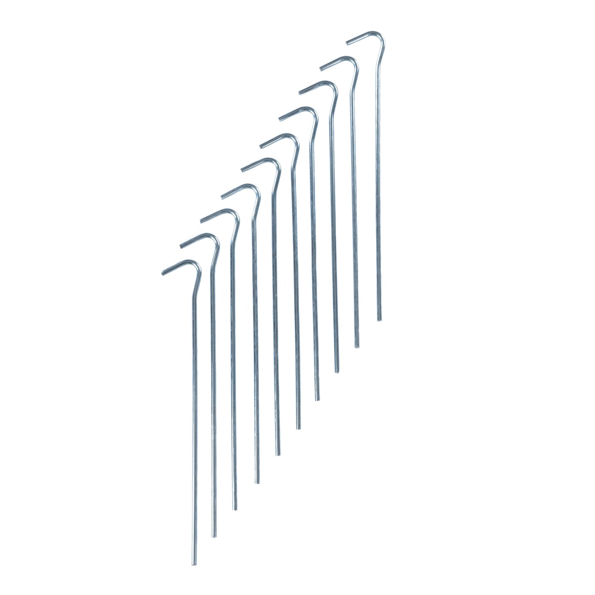 LIVIVO Heavy Duty Tent Pegs 50 Pack - 9" Galvanised Steel Camping Tent Pegs Metal Heavy Duty with Curved Hook, Rust Proof and Weather-proof Metal Ground Pegs (23cm)