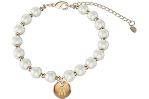BLING BLING Flower Girl Proposal Bracelet, Dainty Gold Initial Charm Bracelet for Girl, Letter Name Bracelet Girls Jewelry Birthday Wedding Party Gift with Gift Box