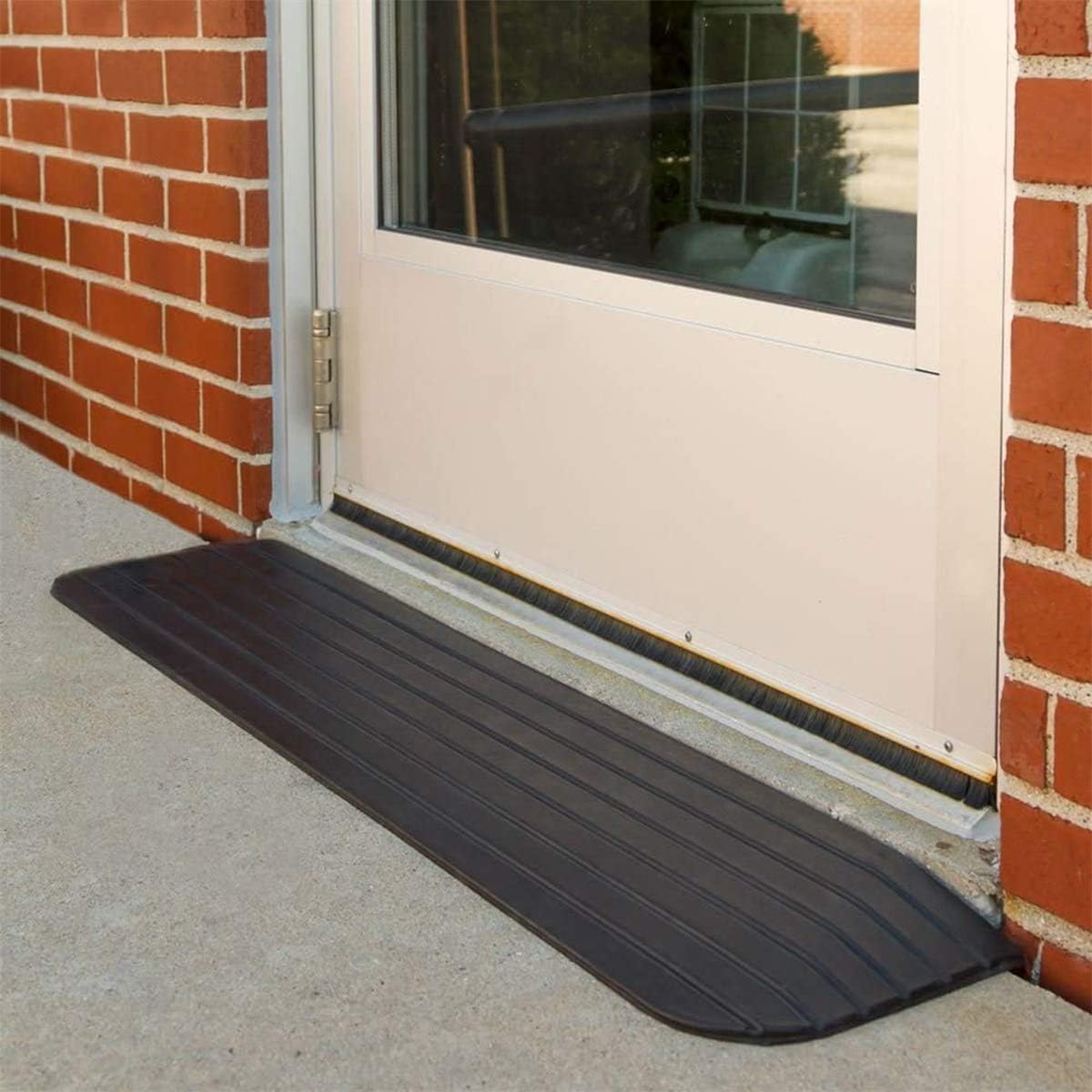 LIEKUMM 5CM Rise Solid Rubber Wheelchair Ramp,Threshold Ramp for
