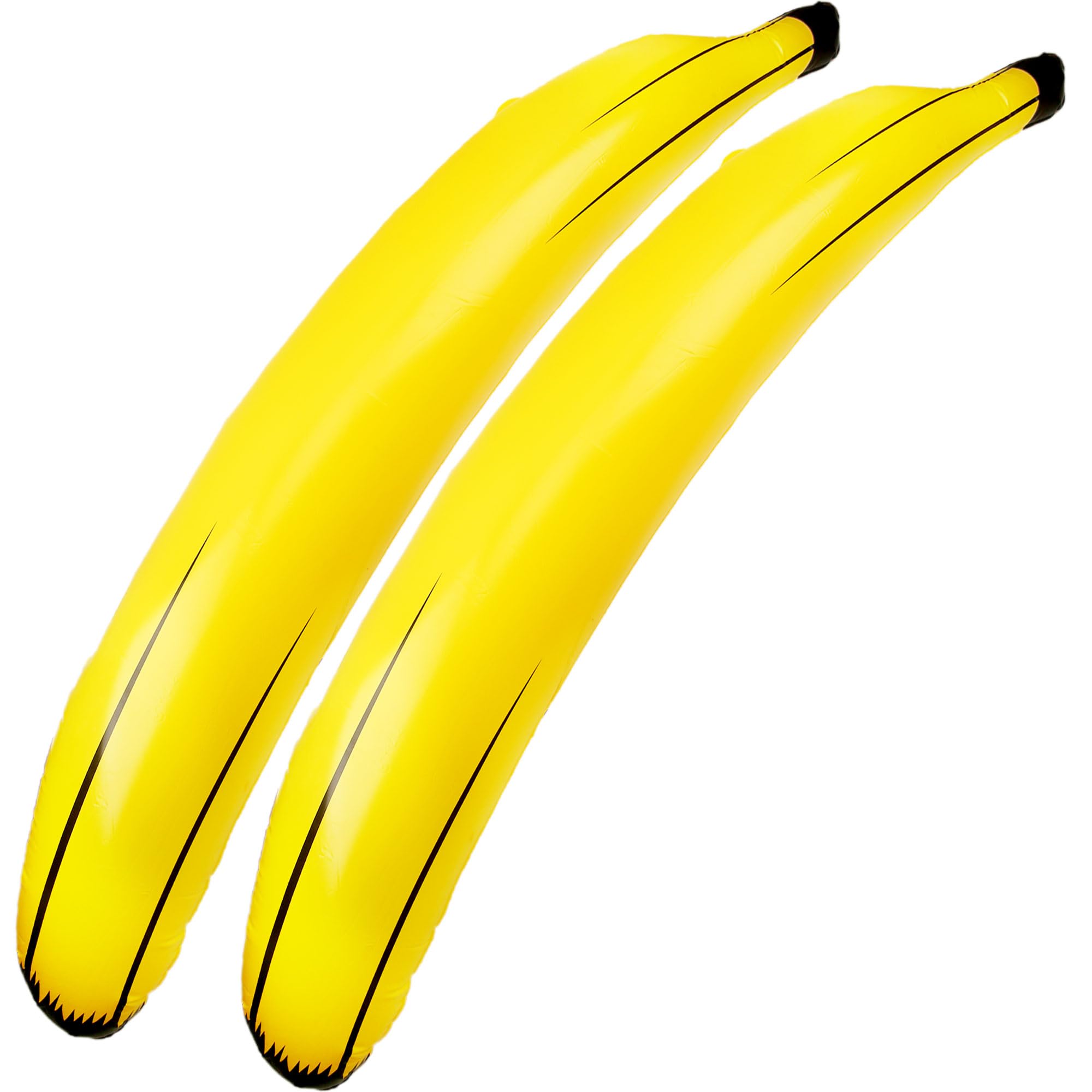 Soanrun 2 Pack 70 Inch Inflatable Banana Large Blow Up Banana Giant Banana Balloon for Indoor Outdoor Bachelorette Summer Pool Party