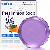 Mirai Clinical Persimmon Soap for Old People Smell, Nonenal&reg; Odor Solution | Japanese Persimmon Soap with Lavender Scent, Green Tea Extract, Deodorizing Bar for Men and Women, Gentle for All Skin Types