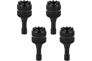 NICECRAFT 4 Pcs Aluminum Alloy Remote Controller Sticks Joystick for DJI RC/RC2 for Mini 3/Mini 3 Pro/Mini 4 Pro/Air 3/3S/Air 2S/Neo/Mavic 4 Pro/Mavic 3/Mavic 3 Pro/Mavic 3 Drone Replacement (Black)