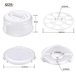 Ohuhu Cake Container, Cake Carrier with Lid and