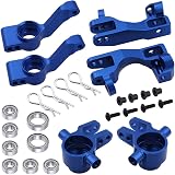 Aluminum 7075 Front C-Hubs & Steering Blocks Set For Traxxas MAXX & Slash 6S RC Upgrades - Silver