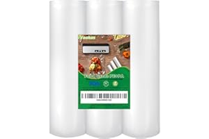 VAAKAS Vacuum Sealer Bags Rolls For Food Saver,Seal a Meal, Weston. Commercial Grade, BPA Free,Great for vac storage Bags, Meal Prep with sous vide (8''X16' 3rolls)