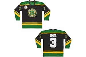 JJTRADE Mens #3 Ross The Boss Rhea Hockey Jersey ST John's Shamrocks Jerseys Stitched with EMHL Patch