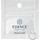 Essence Wearable Aromatherapy Nasal Diffuser – Peppermint Essential Oil Nose Ring Silicone Inhaler for Stress & Mood Support - Made in USA & Travel-Friendly (Ring Only)