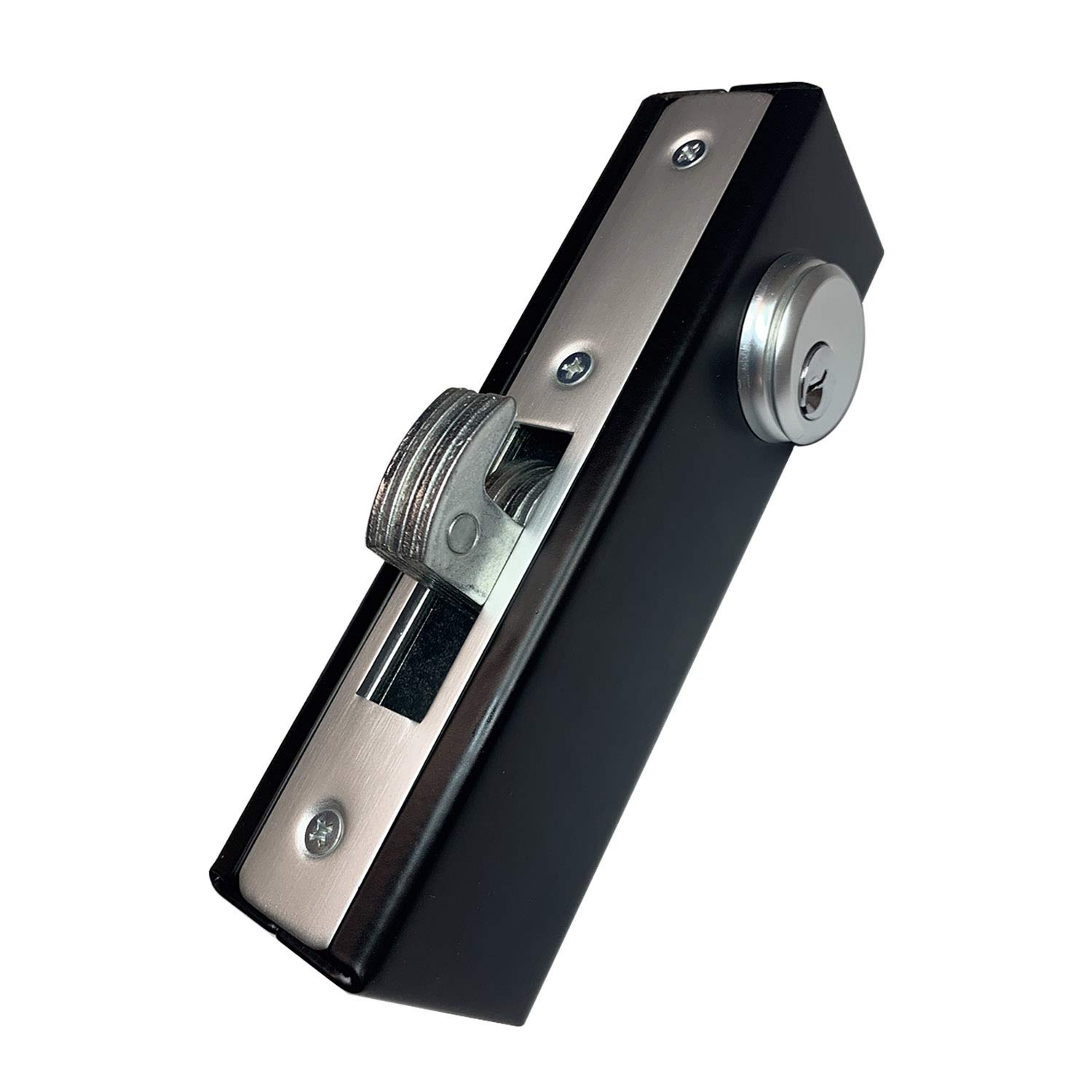 Photo 1 of KIASET Hook Bolt Mortise Lock, Weldable Steel Hook Lock for Sliding Gate, Double Cylinder, 1-1/8" Backset