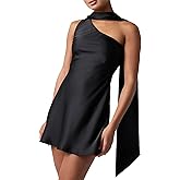 Lulus Womens Bernice One Shoulder Sash Mini Dress